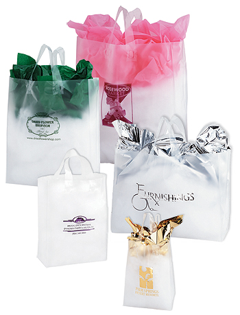frosted shopping bags