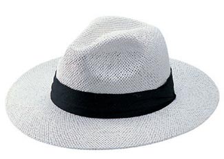 white straw golf hats